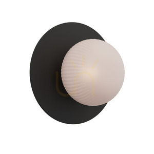 Wandleuchte Zambelis 23256, schwarz, Metall und Gips, 1×G9, Ø21 cm small 1