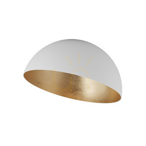 Deckenleuchte Zambelis E27 40W Metall Weiß Blattgold Ø50 cm small 1