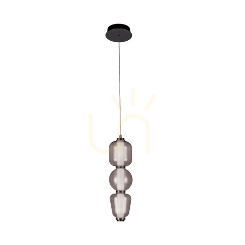 Prüfen Pendelleuchte Zambelis LED 12W 3000K Schwarz matt geräuchertes Glas 12 cm