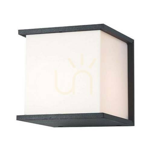 Prüfen Außenwandleuchte Zambelis Graphit E27 IP54 Aluminium Opal 16,5 cm
