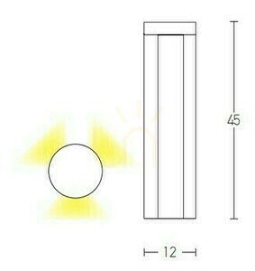Außen-Pollerleuchte LED 15W Graphit ZAMBELIS. small 1