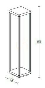 Außen-Pollerleuchte LED 7W Graphit ZAMBELIS small 1