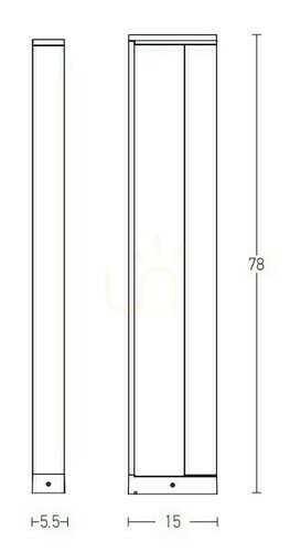 Prüfen Außen-Pollerleuchte LED 10W Graphit ZAMBELIS.