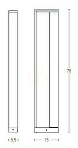 Außen-Pollerleuchte Zambelis E208 LED 9W 3000K Graphit small 1