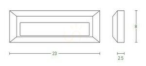 Außenwand-Stufenleuchte 3W LED Graphit ZAMBELIS small 1