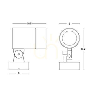 Außenstrahler 1xgu10 Graphit ZAMBELIS small 1