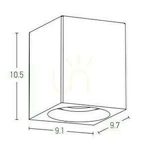 Außenwandleuchte LED 4W Beton IP65 Zambelis 3000K small 2