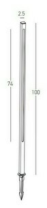LED-Gartenleuchte mit Erdspieß Zambelis E280 15W 100 cm dunkelbraun small 1