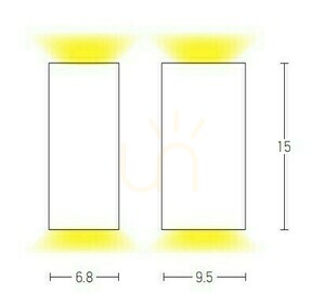 Außenwandleuchte 2xgu10 ABS Schwarz ZAMBELIS small 2