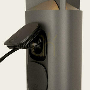 LED-Pollerleuchte Zambelis E354 graphit 50 cm, 7 W 3000 K, 2 Steckdosen small 4
