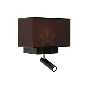 Wandleuchte mit Leselicht E27 Schwarz matt Zambelis small 1