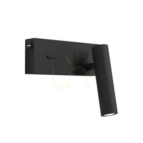 Prüfen Wandleuchte LED 3W Schwarz Zambelis 3000K Aluminium