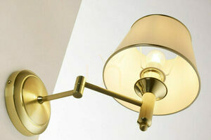 Wandleuchte Jupiter CLASSIC 208, Messing satiniert, 1 × E27 small 6