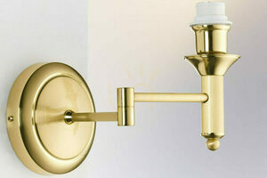 Wandleuchte Jupiter CLASSIC 208, Messing satiniert, 1 × E27 small 8