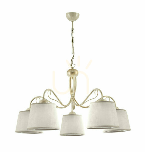 Prüfen KAMELIA Kronleuchter Beige 5xE27/15W