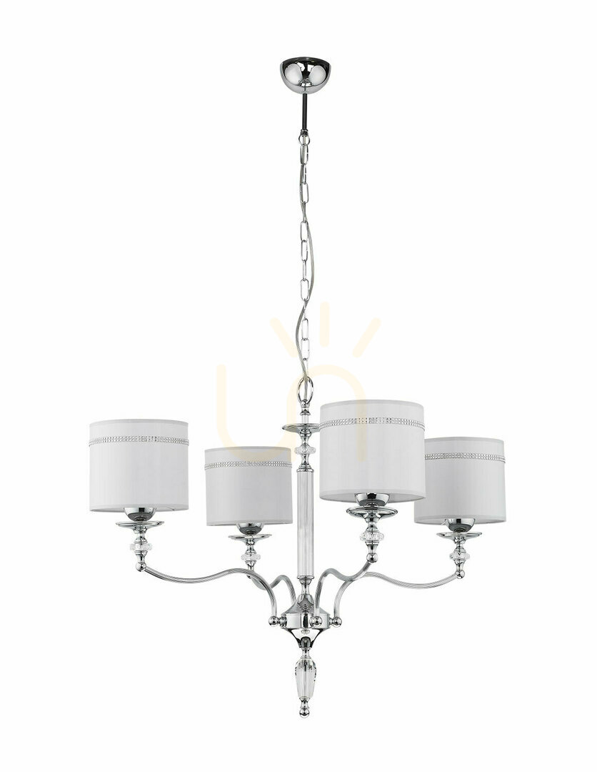 Prüfen HILTON Kronleuchter Chrom 4xE27/15W HILTON Kronleuchter Chrom 4xE27/15W