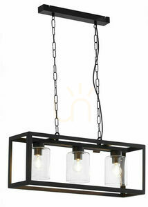 Jupiter MACARI 1805 Kronleuchter schwarz, 3 × E27, 69 cm small 0