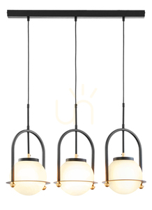 Jupiter ROSSO 1916 Pendelleuchte schwarz, 3 × E27 small 0
