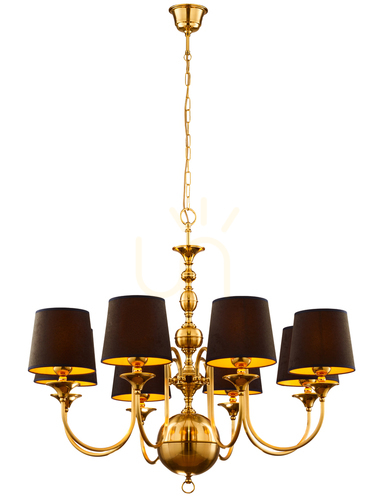 Prüfen BATUMI Kronleuchter Gold 8xE27/15W