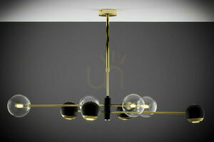 Jupiter MOKA 1973 Kronleuchter gold-schwarz, 4×G9 + 4×GU10 small 4