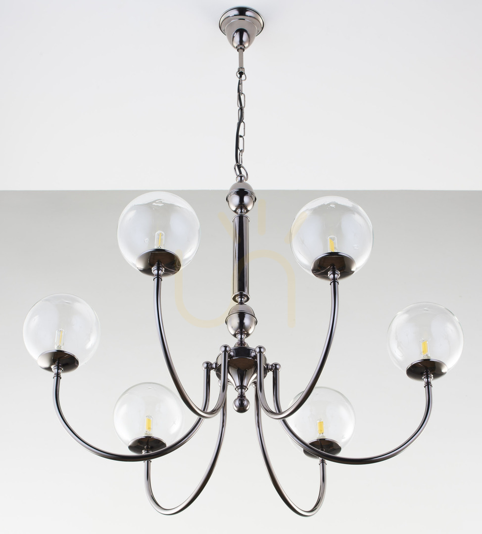 Prüfen BRILLANTE Kronleuchter Schwarz 6xG9/14W BRILLANTE Kronleuchter Schwarz 6xG9/14W