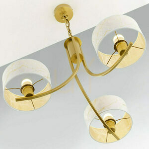 Jupiter ARTHUR 2096 Kronleuchter glänzend gold/weiß 3×E27 15 W small 5