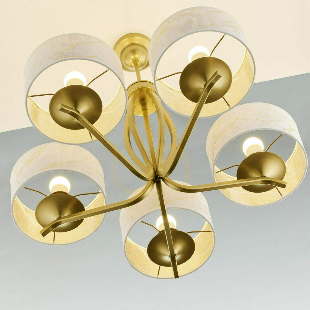 Zeige Kronleuchter KASZMIR Gold 5xE27/15W Kronleuchter KASZMIR Gold 5xE27/15W