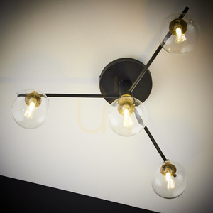 Jupiter FIGARO 2034 Deckenleuchte, Schwarz-Gold, 4 × G9, 71 cm small 10