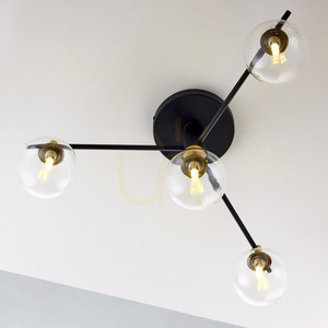 Jupiter FIGARO 2034 Deckenleuchte, Schwarz-Gold, 4 × G9, 71 cm small 12