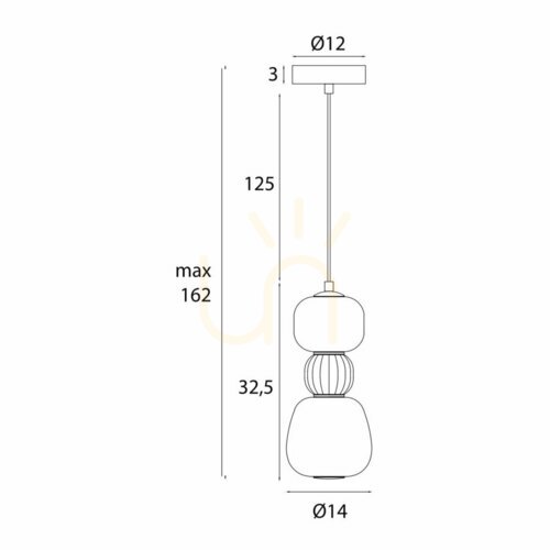 Prüfen Pendelleuchte Max Light Modern P0627 schwarz 14 cm 13W 3000K