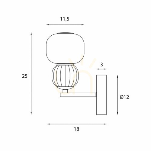 Prüfen Wandleuchte Max Light Modern W0398 schwarz 5W LED 3000K