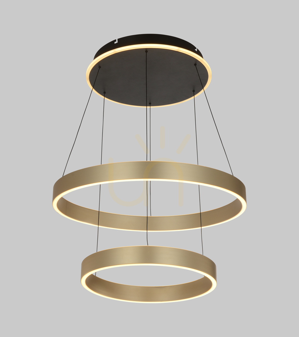 Zlatá dvojitá závesná lampa Marling 6072-304 Aviano
