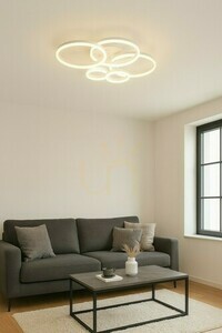 Fünfflammige Deckenleuchte Aviano RAVELO 9055-508 mattweiß LED 70 W small 2