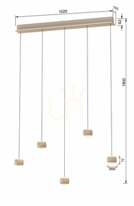 QUIBERON Pendelleuchte five 7039-513 Aviano small 5