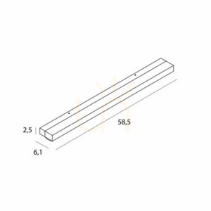 Wandlampe Max Light Trio W0403D Chrom LED 7W 3000K IP44 58,5 cm small 0