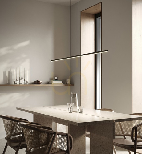 Prüfen Pendelleuchte Ramko KASUMI 110 cm Schwarz LED 3000K Aluminium