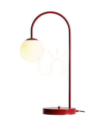 Prüfen Tischlampe Aldex Una Rot Metall Glas E14 60 cm 1116B15