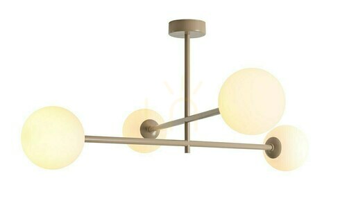 Prüfen Plafon Aldex Pinne 4xE14 Beige Metall Glas 1080PL_L17