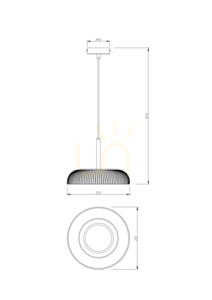 Pendelleuchte Zuma Line SOLVIA P230757601 schwarz 1xLED small 1