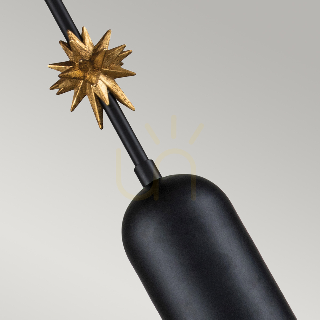 Anzeige Etoile Medium Pendelleuchte - 1 Leuchtmittel - Mattschwarz / Goldfarbene Blütenblätter Elstead Etoile Medium Pendelleuchte - 1 Leuchtmittel - Mattschwarz / Goldfarbene Blütenblätter Elstead