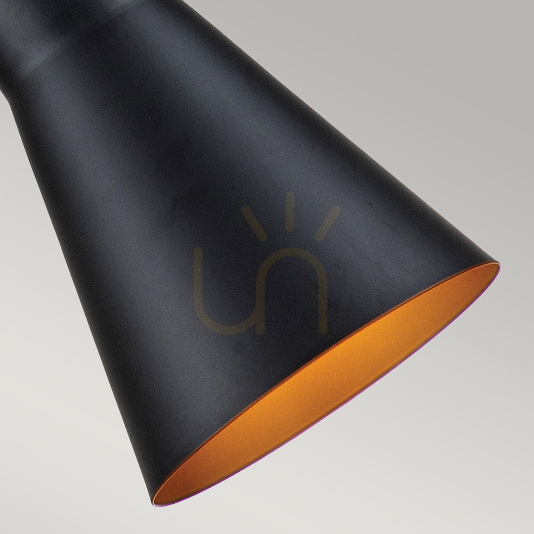Prüfen Etoile Medium Pendelleuchte - 1 Leuchtmittel - Mattschwarz / Goldfarbene Blütenblätter Elstead Etoile Medium Pendelleuchte - 1 Leuchtmittel - Mattschwarz / Goldfarbene Blütenblätter Elstead