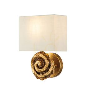 Large Swirl Wandleuchte - 1 Lichtquelle - Elstead Gold Petals 0 Large Swirl Wandleuchte - 1 Lichtquelle - Elstead Gold Petals small 0