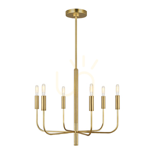 Kronleuchter Brianna – 6-flammig – Messing poliert Elstead small 0