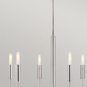 Brianna Kronleuchter - 6 Lichtquellen - Nickel poliert Elstead small 2