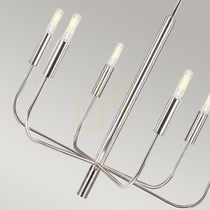 Brianna Kronleuchter - 6 Lichtquellen - Nickel poliert Elstead small 3