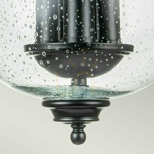 Semi-Flush-Deckenleuchte Pickering Lane - 3-flammig - Schwarz Elstead small 3