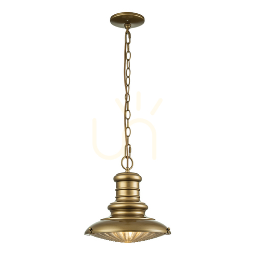 Prüfen Redding Station mittelgroße Pendellaterne - 1 Lichtquelle - Aged bronze Elstead