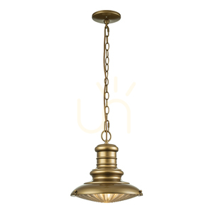Redding Station mittelgroße Pendellaterne - 1 Lichtquelle - Aged bronze Elstead small 0