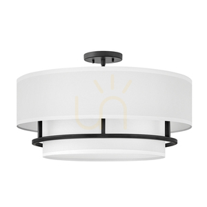 Graham 4-flammige Duo-Mount-Pendelleuchte schwarz 58 cm Elstead HK-GRAHAM-L-BK small 0