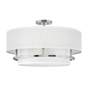 Graham Pendelleuchte / Semi-Flush-Deckenleuchte - 4-flammig E14 - Nickel poliert Elstead small 0
